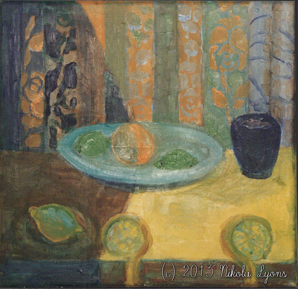 Nikola Lyons: Still Life With Yellow And Lemons